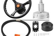Outboard Steering System 15\' Outboard Steering System 15 Feet Boat Steering Cable with 13\" Wheel Durable Marine Steering System