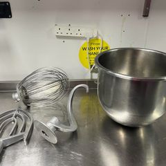 20L Commercial Mixer bowl with 3 attachments