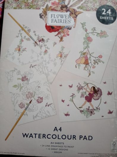 Fairies Flower Watercolour Pads, New