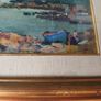 Oil painting of a harbour with boats Image 2