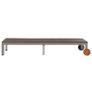 Sun Lounger with Wheels Poly Rattan Brown Image 4