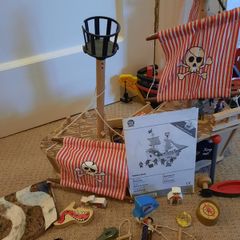 Playroom clearout, curtains, Halloween decorations. Car boot sale?