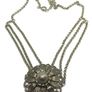 Mid Century Silver Tone Swag Chain Necklace Image 10