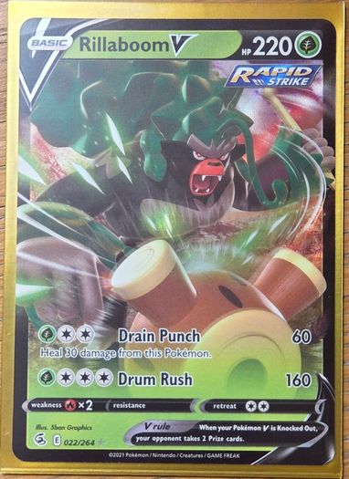 Pokemon Fusion Strike Rillaboom V #022