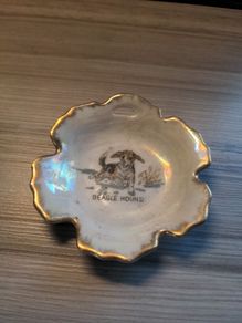 FOREIGN Beagle Hound Trinket saucer plate