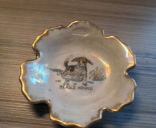 FOREIGN Beagle Hound Trinket saucer plate