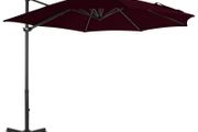 Cantilever Umbrella with Aluminium Pole Red 300 cm