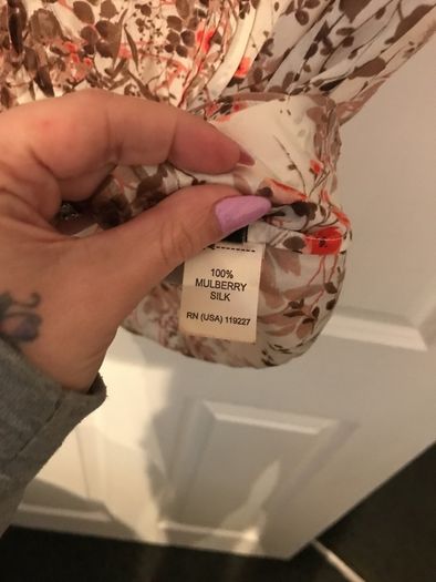 massimo dutti 100% mulberry silk top