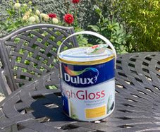 2.5 litre Dulux "Cornfield" wood metal inside and outside