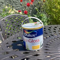 2.5 litre Dulux "Cornfield" wood metal inside and outside