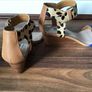 Dune Leopard Print Suede Wedge Sandals Size 37 Image 3