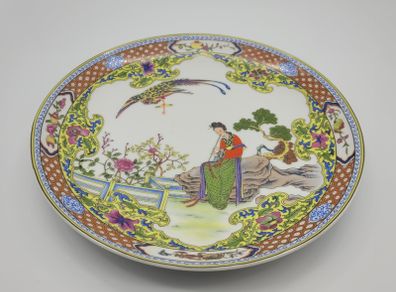 Antique / Vintage Chinese Plate . Republic ? Extremely Well Painted