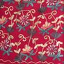 Chinese red embroidered scarf Image 2