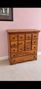 Immaculate Solid Wood 14-Drawer Apothecary Chest / Dresser