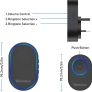 Wireless Doorbell, Waterproof Plug in Doorbell Operating at The Range of 300m with 39 Chimes, 5 Levels Volume Adjust & LED Indicator, Easy Install at Home, Apartment & Warehouse, Black Image 3