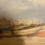 Orginal oil painting on canvas framed of boats Image 4