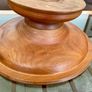 Vintage MCM Wood Fruit Pedestal Bowl Tazza Image 6