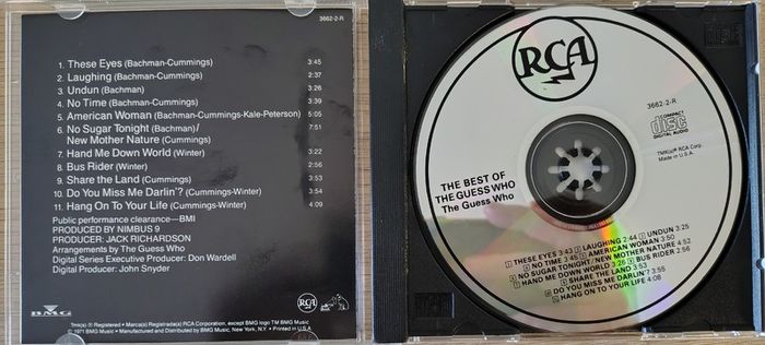 The Guess Who - The Best Of The Guess Who CD (1990) US Reissue Classic Rock EX+