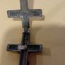Antique Brass And Wood Crucifix Image 3