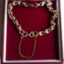 Vintage 9k Yellow Gold 375 Solid Handmade Fashion Link Bracelet length 8" -  9,4 grams Image 5
