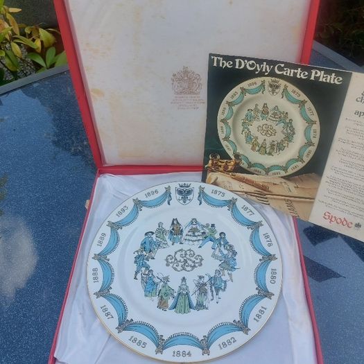 Opera Collectable Spode Plate Depicting Gilbert and Sullivan characters