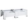 Double Washing and Drying Machine Pedestal with Drawers White Image 3