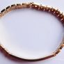 Vintage 1980s Rose Gold Plated Bracelet: Austrian Crystals length 8" Image 5