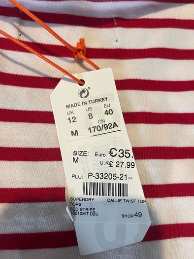 Superdry Top BNWT size 12