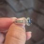 Sapphire Engagement ring and wedding band Image 7