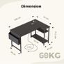 Small L Shaped Desk with Power Outlets,100 cm L Computer Corner Desks Image 2