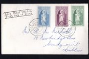 1961 Ireland St.Patrick Commemorative Stamps Plain Addressed First Day Cover (FDC) with Baile Atha Cliath (Dublin) cancel
