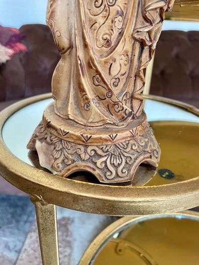 Vintage Oriental Resin Sculptured Figures Traditional Attire 1970s