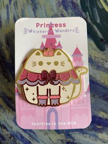 Princess Pink Cat - large enamel pin