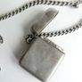 Antique Sterling Silver Vesta Match Case Pendant Necklace 46,86g Image 4