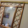 Vintage Wooden Lattice Mirror - approx 55x50cm Image 3