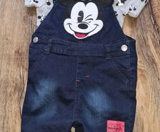 Mickey mouse dungaree and t shirt