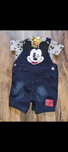 Mickey mouse dungaree and t shirt