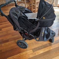 Out n About - Double buggy with bassinet, newborn insert, rain cover and footmuffs