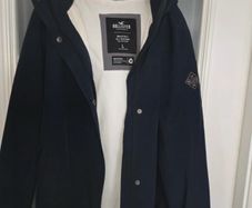 Hollister navy water resistant jacket size L