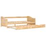 Pull-out Sofa Bed Frame Pinewood 90x200 cm Image 2