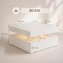 LED Coffee Table High Gloss 7 Color RGB and Remote Image 2
