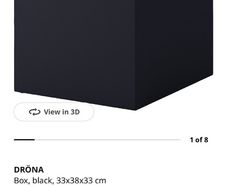 New ikea kallax drona 4 boxes black 3.5e each