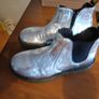 Dr Martens Youth 2976 Crinkle Metallic Chelsea Boots Silver UK1 Image 8