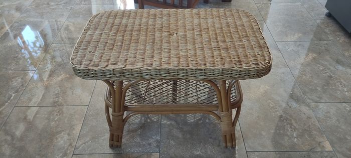 wicker coffee table