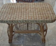 wicker coffee table