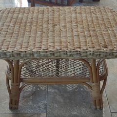 wicker coffee table