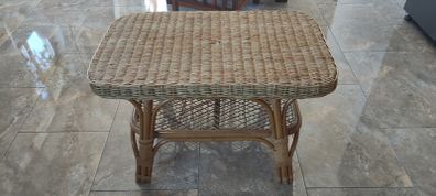 wicker coffee table