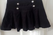 Girls black corded skirt