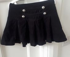 Girls black corded skirt