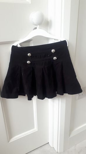Girls black corded skirt